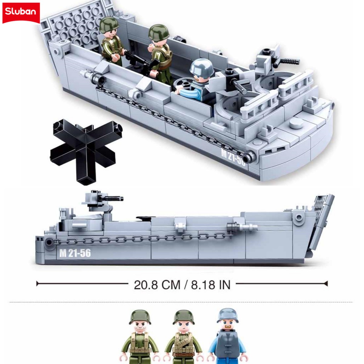 Model Kit In Era - Конструктор Sluban 182 детали: Военный транспортный