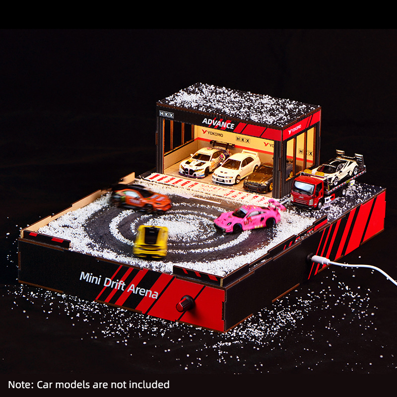 Model Kit Diorama - Масштабная модель 1:64: Дрифт-трасса-диорама DIY с