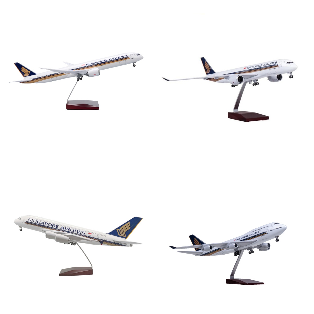 Model Kit Singapore - Модель самолета Singapore Airways B737/787/380/350, 47