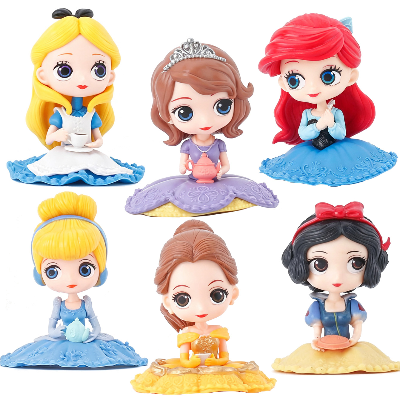 Model Kit Girl - Набор статуэток сидящей девочки в мультяшном